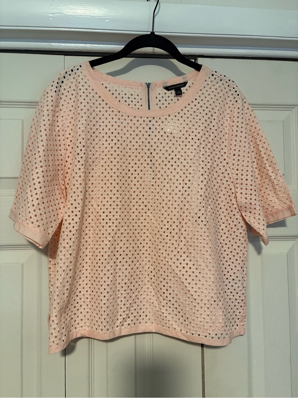 Banana Republic Blush Pink Eyelet Top